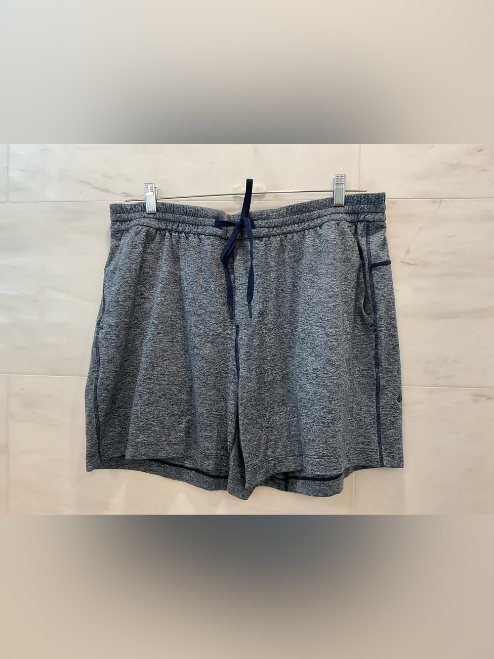 Lululemon Soft Jersey Shorts - 5” - Linerless HEATHER NAVY size XXL T58